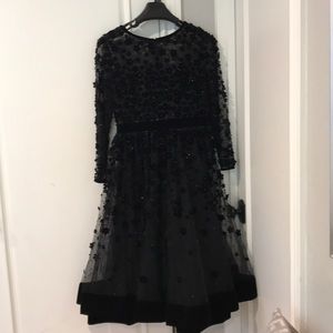 Mac Duggal LS Velvet Embellished Dress size 10